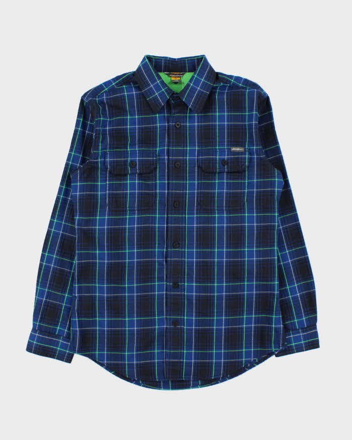 Vintage Eddie Bauer Plaid Long Sleeve Flannel Shirt - S