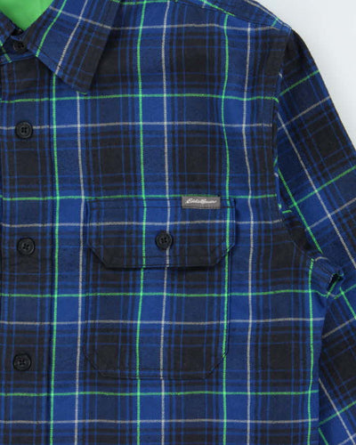 Vintage Eddie Bauer Plaid Long Sleeve Flannel Shirt - S