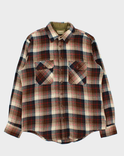 Vintage 1980s Sears Plaid Long Sleeve Flannel Shirt - L