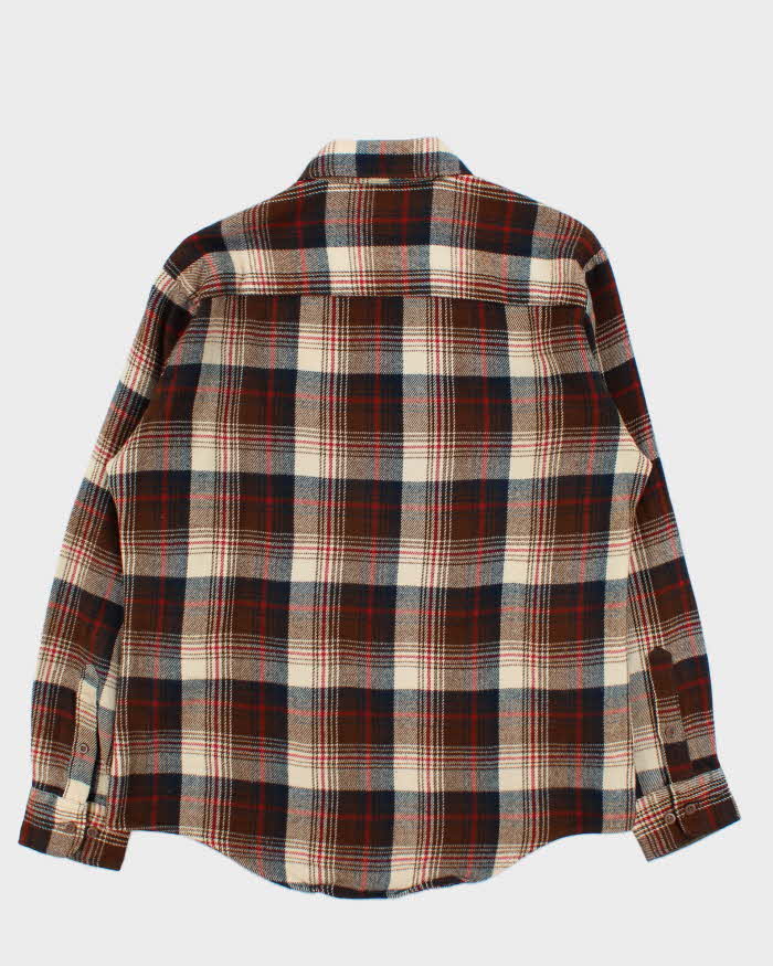 Vintage 1980s Sears Plaid Long Sleeve Flannel Shirt - L