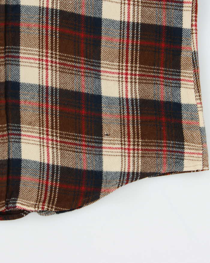 Vintage 1980s Sears Plaid Long Sleeve Flannel Shirt - L