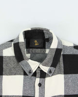 October's Very Own OVO Buffalo Plaid Oversized Long Sleeve Flannel Shirt - S