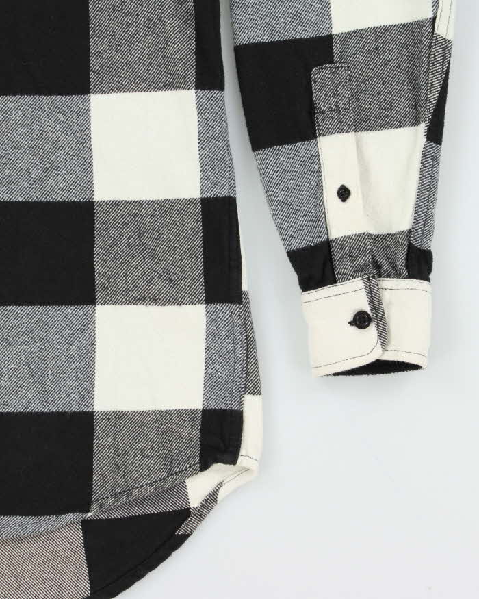 October's Very Own OVO Buffalo Plaid Oversized Long Sleeve Flannel Shirt - S