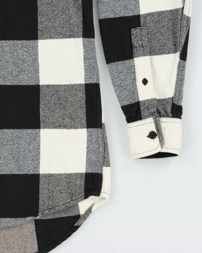 October's Very Own OVO Buffalo Plaid Oversized Long Sleeve Flannel Shirt - S