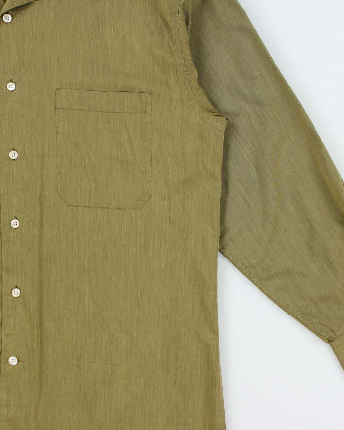 Vintage 1990s Christian Dior Satin Long Sleeve Shirt - L