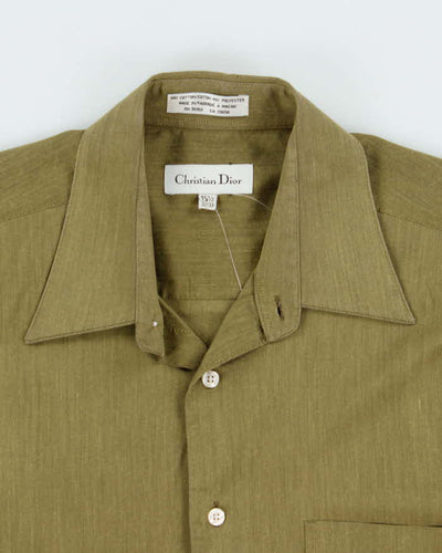 Vintage 1990s Christian Dior Satin Long Sleeve Shirt - L