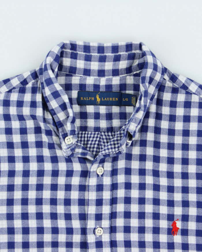 Vintage Polo Ralph Lauren Gingham Soft Cotton Long Sleeve Shirt - L