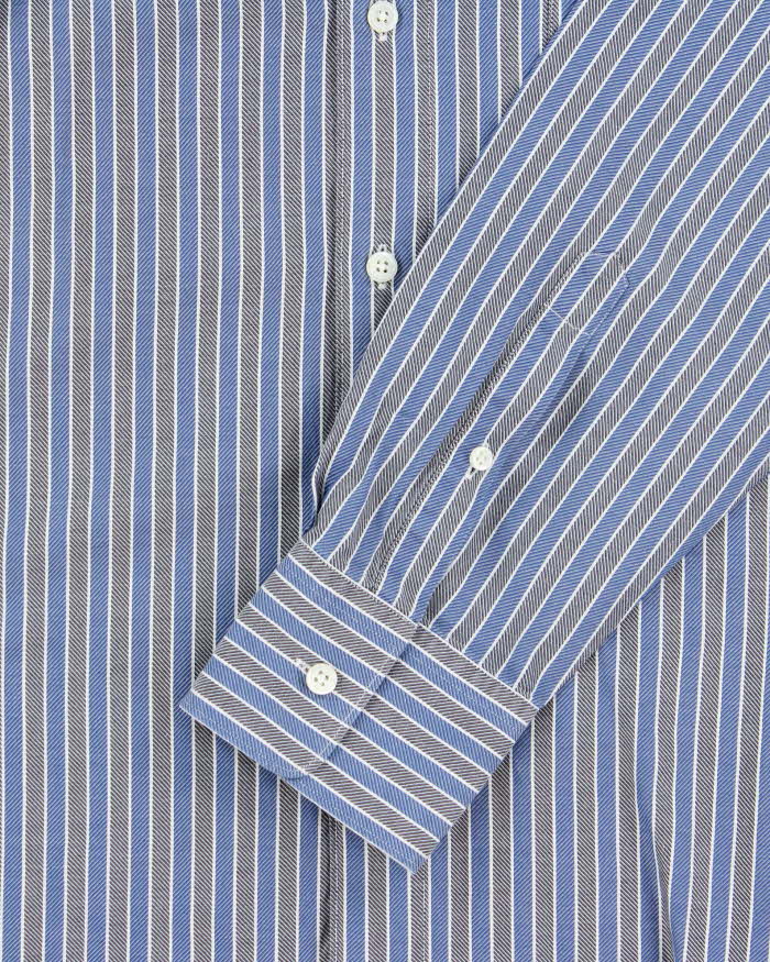 Vintage 00s Ermenegildo Zegna Striped Long Sleeve Shirt - XL
