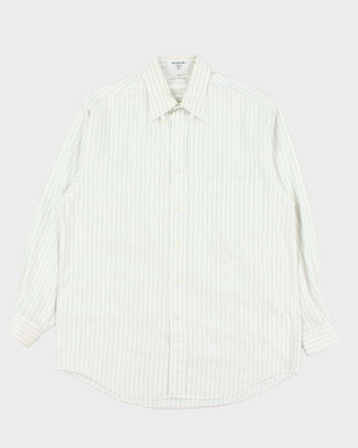 Vintage 1990s Valentino Uomo Striped Long Sleeve Shirt - L