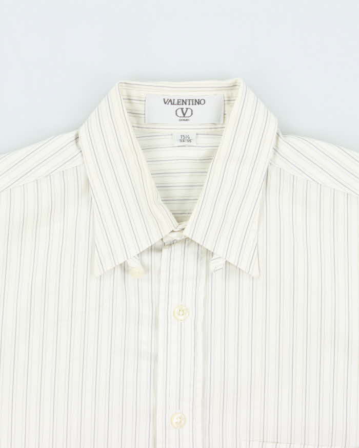 Vintage 1990s Valentino Uomo Striped Long Sleeve Shirt - L