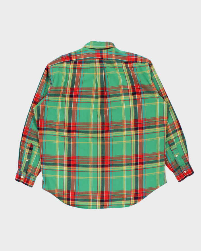 Vintage 1990s Polo Ralph Lauren Blake Plaid Oversized Flannel Long Sleeve Shirt - L