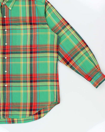 Vintage 1990s Polo Ralph Lauren Blake Plaid Oversized Flannel Long Sleeve Shirt - L