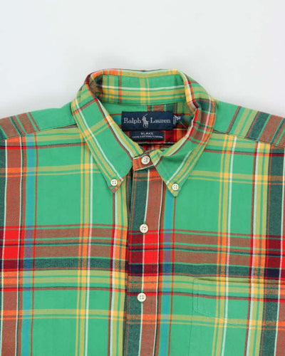 Vintage 1990s Polo Ralph Lauren Blake Plaid Oversized Flannel Long Sleeve Shirt - L