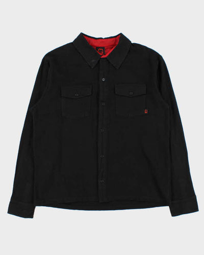 Vintage 00s Spitfire Wheels Old E Embroidered Flannel Long Sleeve Shirt - L