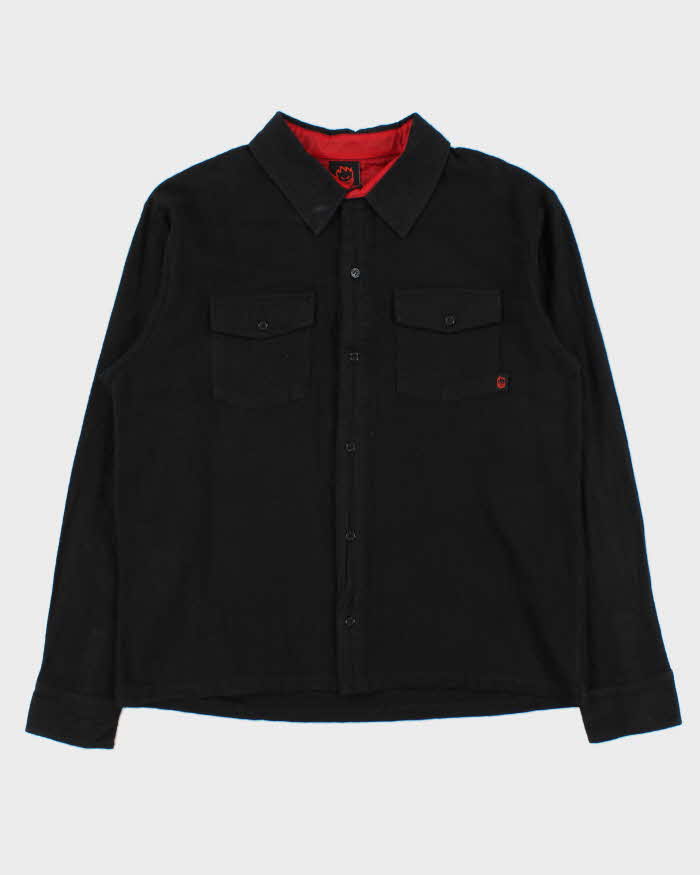 Vintage 00s Spitfire Wheels Old E Embroidered Flannel Long Sleeve Shirt - L