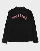 Vintage 00s Spitfire Wheels Old E Embroidered Flannel Long Sleeve Shirt - L