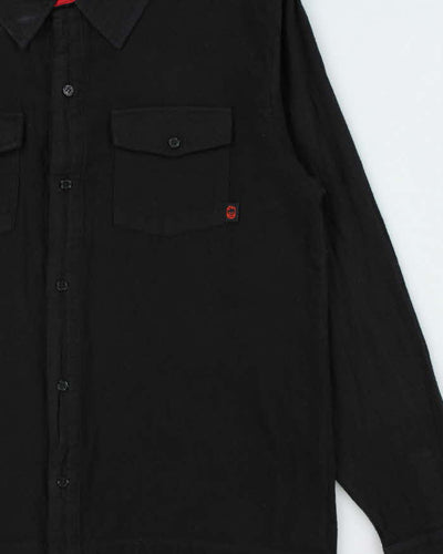 Vintage 00s Spitfire Wheels Old E Embroidered Flannel Long Sleeve Shirt - L