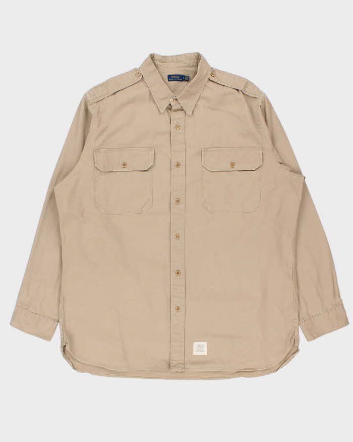 Vintage Polo Ralph Lauren Army Surplus Heavyweight Oversized Long Sleeve Shirt - XL