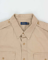 Vintage Polo Ralph Lauren Army Surplus Heavyweight Oversized Long Sleeve Shirt - XL