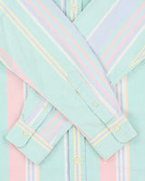Vintage 1990s Polo Ralph Lauren Multicoloured Pastel Striped Long Sleeve Shirt - M