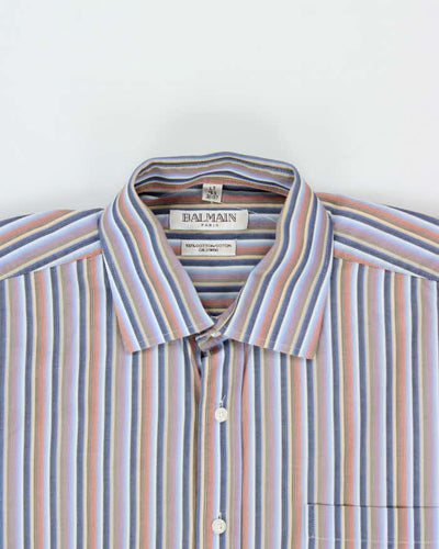Vintage Balmain Stripe Long Sleeve Shirt - L