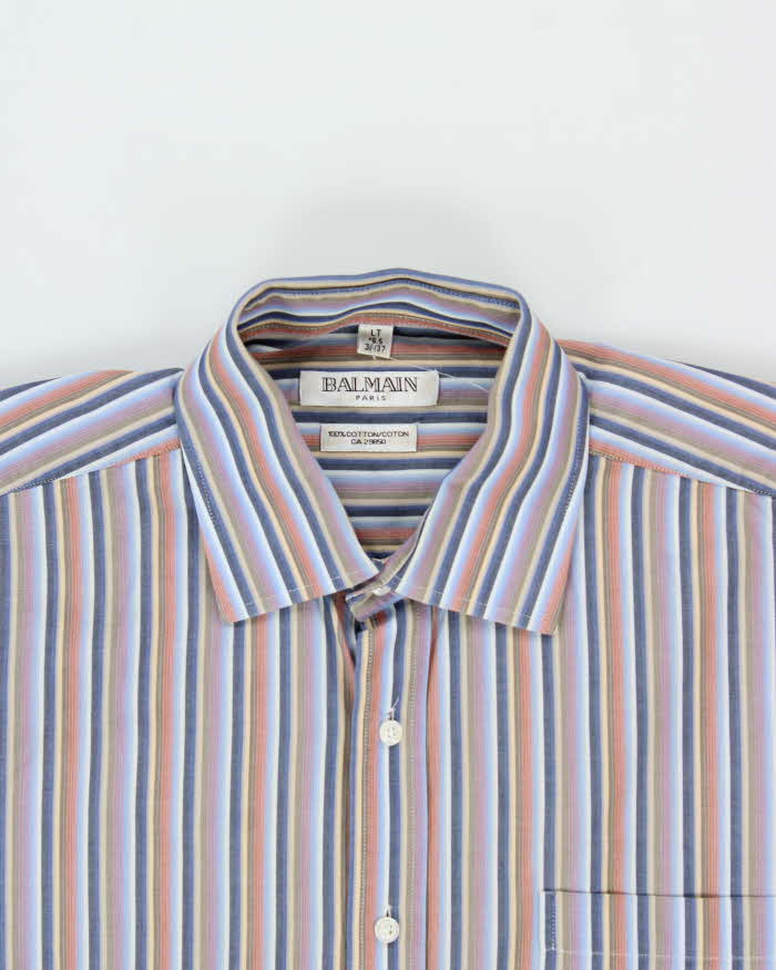 Vintage Balmain Stripe Long Sleeve Shirt - L