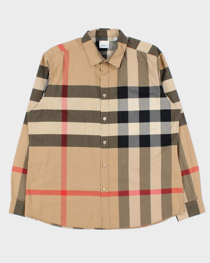 Burberry Large Nova Check Cotton Poplin Long Sleeve Shirt - XXL