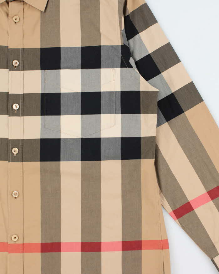 Burberry Large Nova Check Cotton Poplin Long Sleeve Shirt - XXL