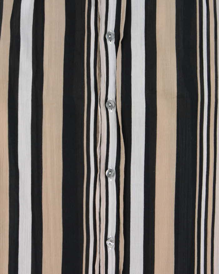 Vintage Y2K 00s Dolce &amp; Gabbana Striped Sheer Cotton Long Sleeve Shirt - L