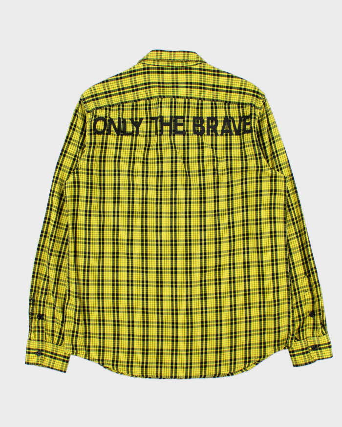 Vintage Diesel Only The Brave Print Flannel Long Sleeve Shirt - L
