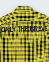 Vintage Diesel Only The Brave Print Flannel Long Sleeve Shirt - L