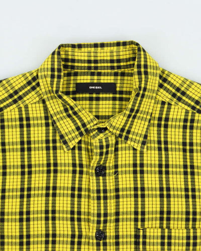 Vintage Diesel Only The Brave Print Flannel Long Sleeve Shirt - L