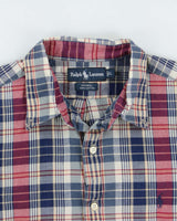 Vintage 1990s Polo Ralph Lauren Mcmeel Soft Cotton Plaid Long Sleeve Shirt - L