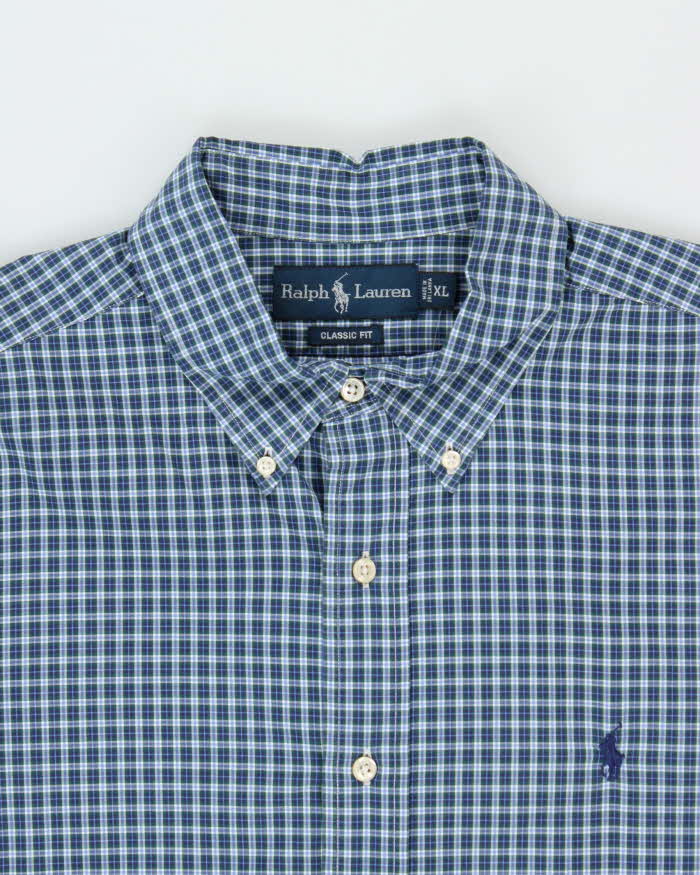Vintage 1990s Polo Ralph Lauren Plaid Long Sleeve Shirt - XL