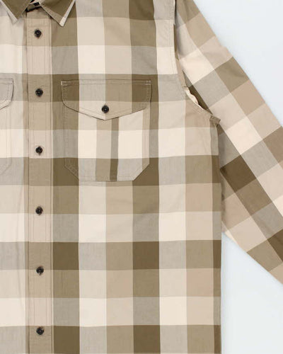 Vintage Filson Feather Cloth Khaki Olive Long Sleeve Flannel Shirt - XL