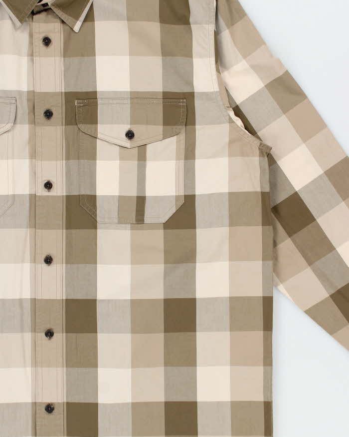 Vintage Filson Feather Cloth Khaki Olive Long Sleeve Flannel Shirt - XL