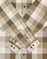 Vintage Filson Feather Cloth Khaki Olive Long Sleeve Flannel Shirt - XL