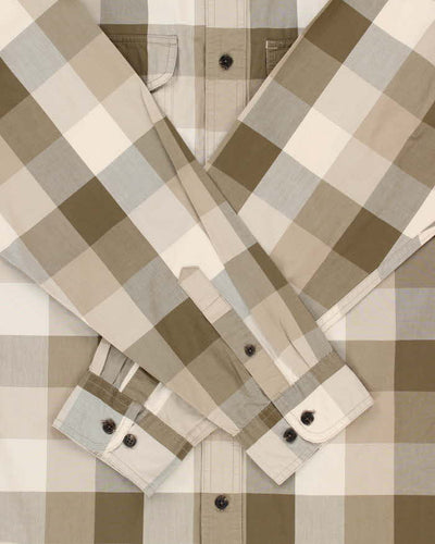 Vintage Filson Feather Cloth Khaki Olive Long Sleeve Flannel Shirt - XL