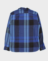 Vintage Burberry Nova Check Cotton Linen Blend Long Sleeve Shirt - L