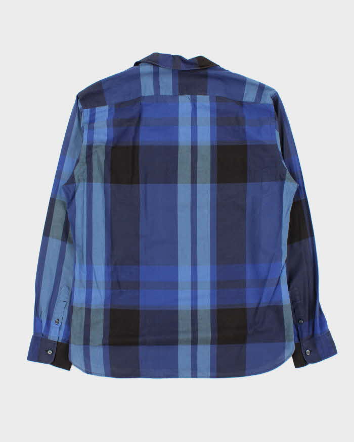 Vintage Burberry Nova Check Cotton Linen Blend Long Sleeve Shirt - L