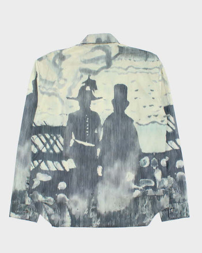 AW2021 Dior x Peter Doig Silk Blend Graphic Long Sleeve Button Down Shirt - L