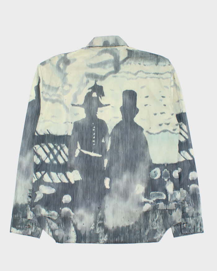 AW2021 Dior x Peter Doig Silk Blend Graphic Long Sleeve Button Down Shirt - L