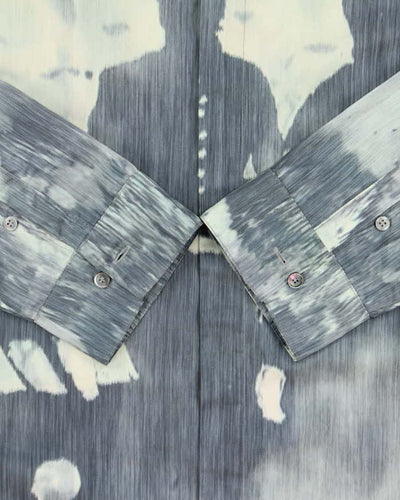 AW2021 Dior x Peter Doig Silk Blend Graphic Long Sleeve Button Down Shirt - L