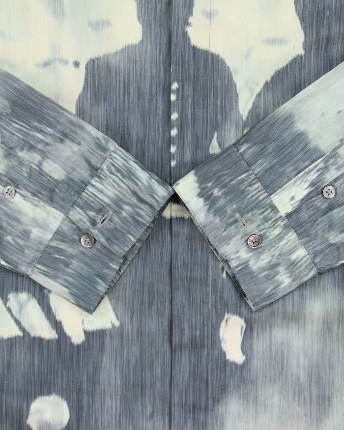 AW2021 Dior x Peter Doig Silk Blend Graphic Long Sleeve Button Down Shirt - L