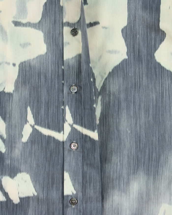 AW2021 Dior x Peter Doig Silk Blend Graphic Long Sleeve Button Down Shirt - L