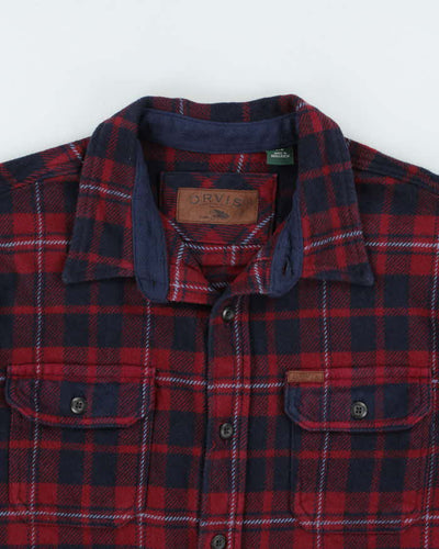 Vintage 00s Orvis Plaid Heavyweight Flannel Long Sleeve Over Shirt - L