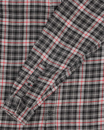 Vintage Eddie Bauer Plaid Long Sleeve Flannel Shirt - M