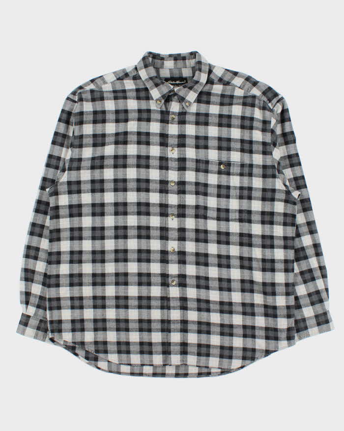 Vintage 00s Eddie Bauer Heavyweight Plaid Flannel Long Sleeve Shirt - XL