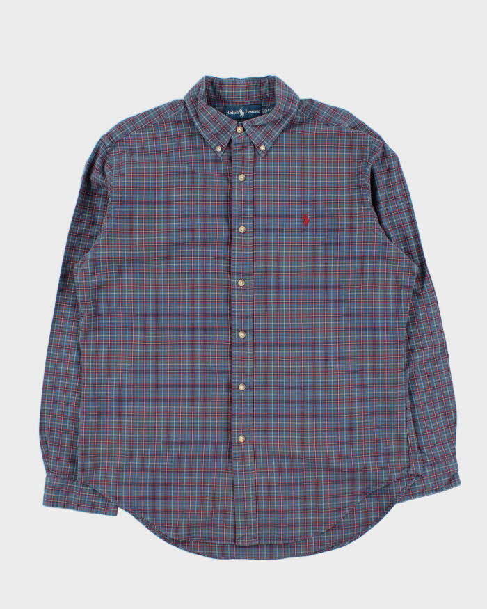 Vintage 00s Polo Ralph Lauren Plaid Classic Fit Long Sleeve Shirt - L