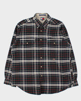 Vintage 1990s Tommy Hilfiger Tartan Oversized Long Sleeve Shirt - L